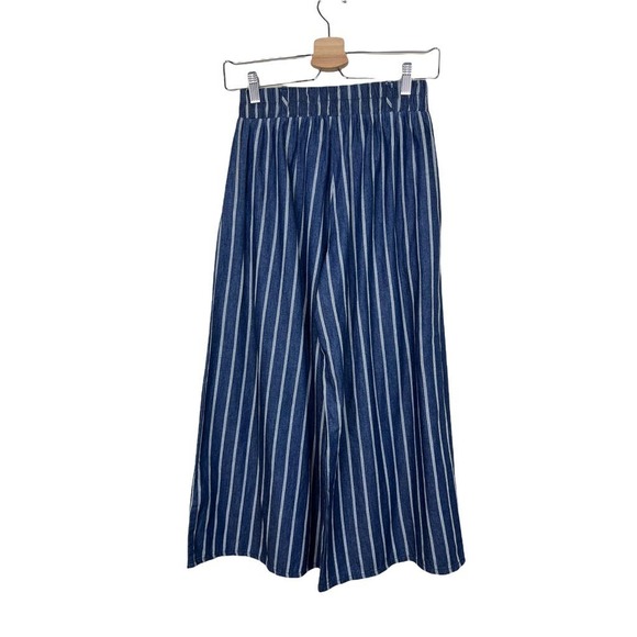 Final Touch Wide Leg Blue Striped Palazzo Pants Size Small - Picture 7 of 14
